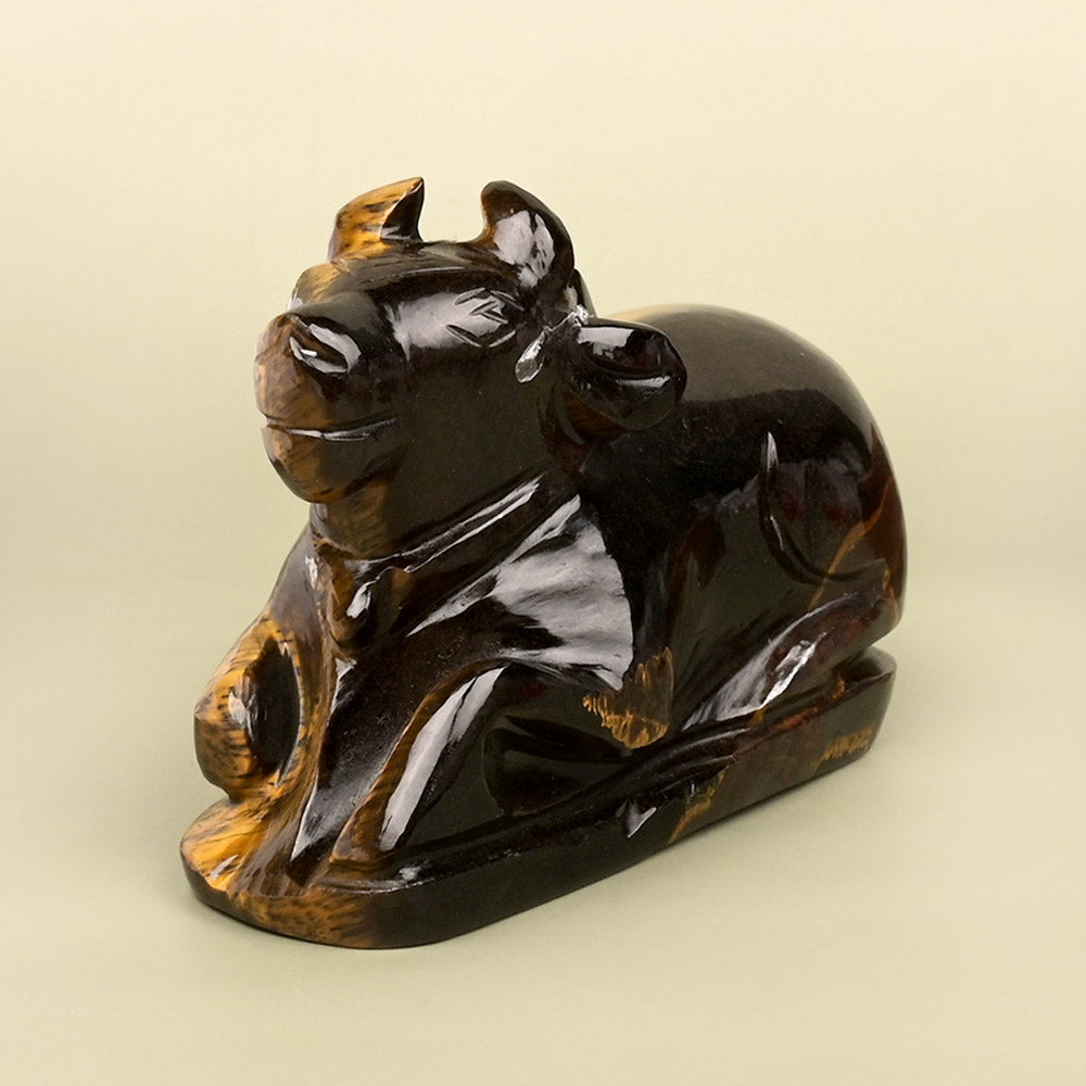 Nandi In Tiger Eye - 300 gms