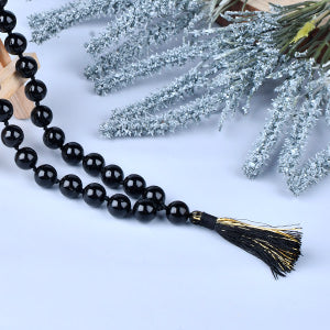 Natural Black Tourmaline Mala-8 mm
