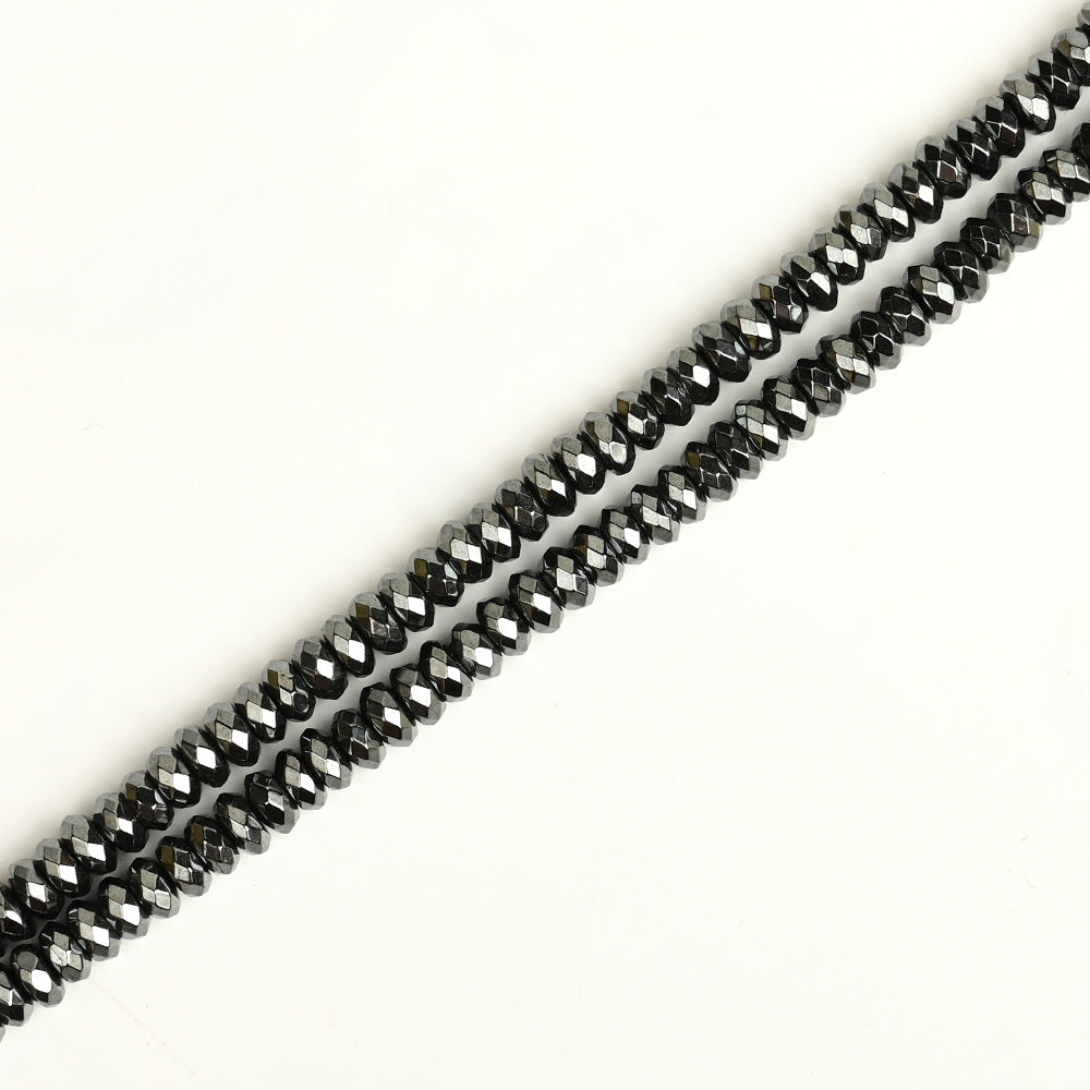 Hematite Faceted Bati Beads Necklace