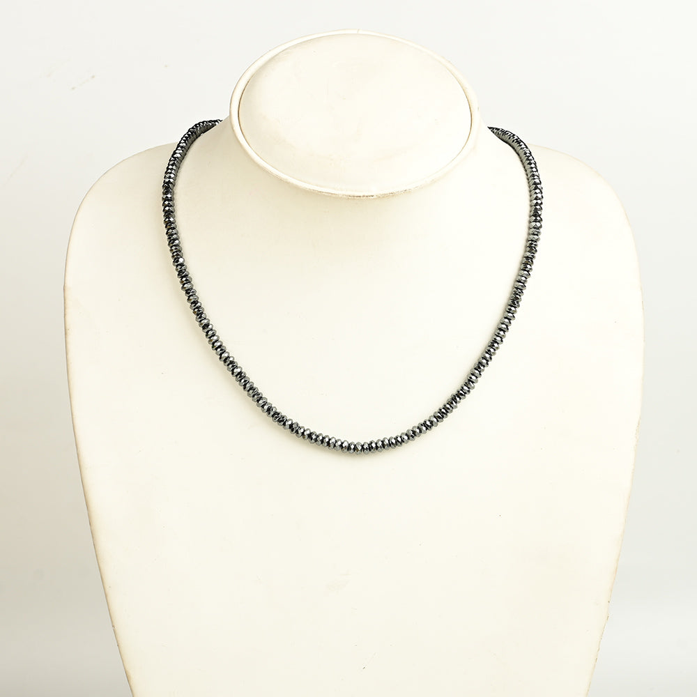 Hematite Faceted Bati Beads Necklace