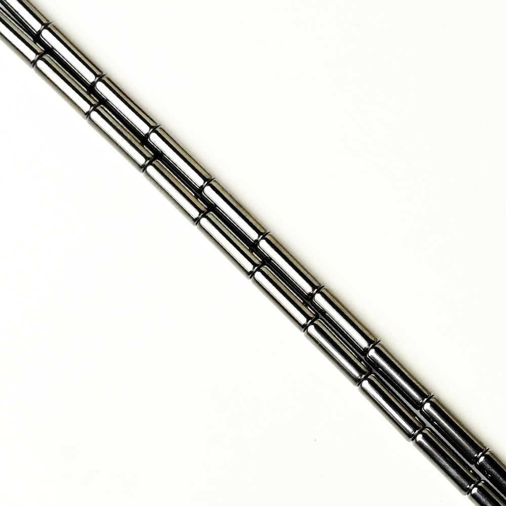 Hematite Pipe Shape Beads Necklace