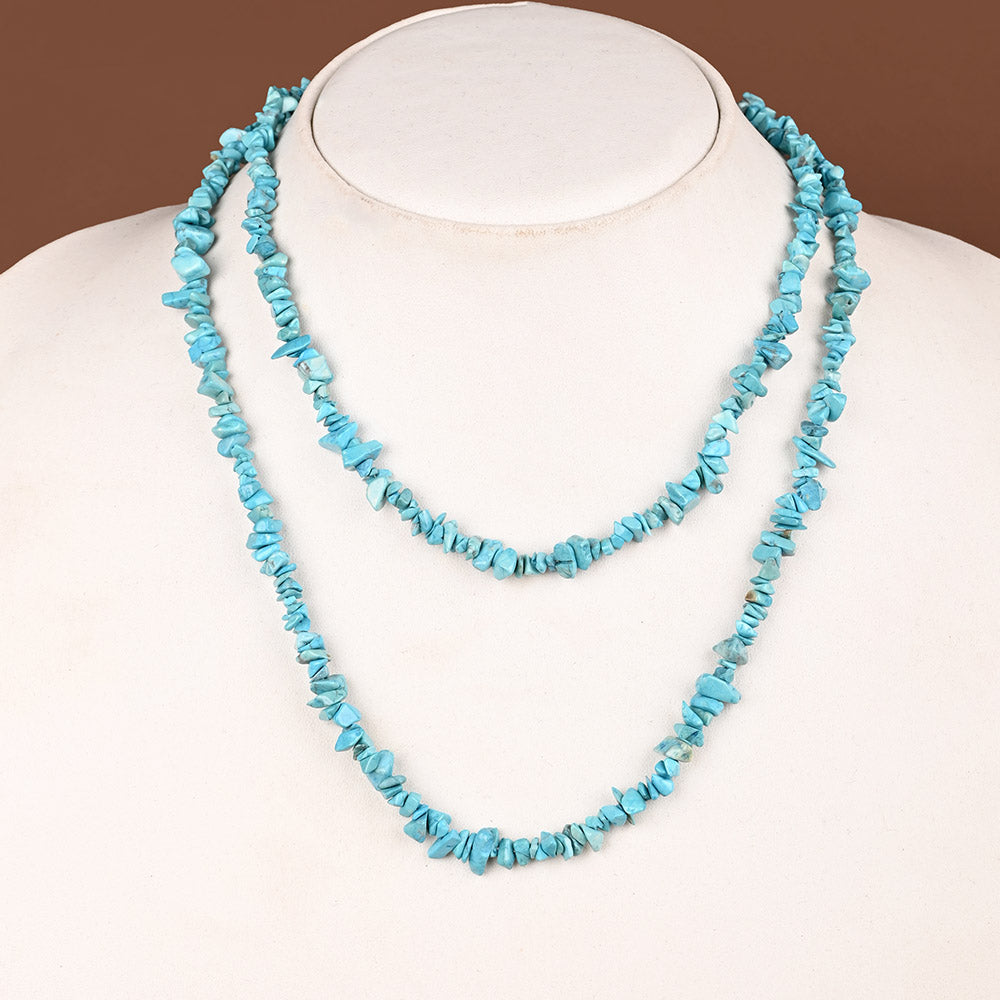 Turquoise Firoza Uncut Beads Necklace
