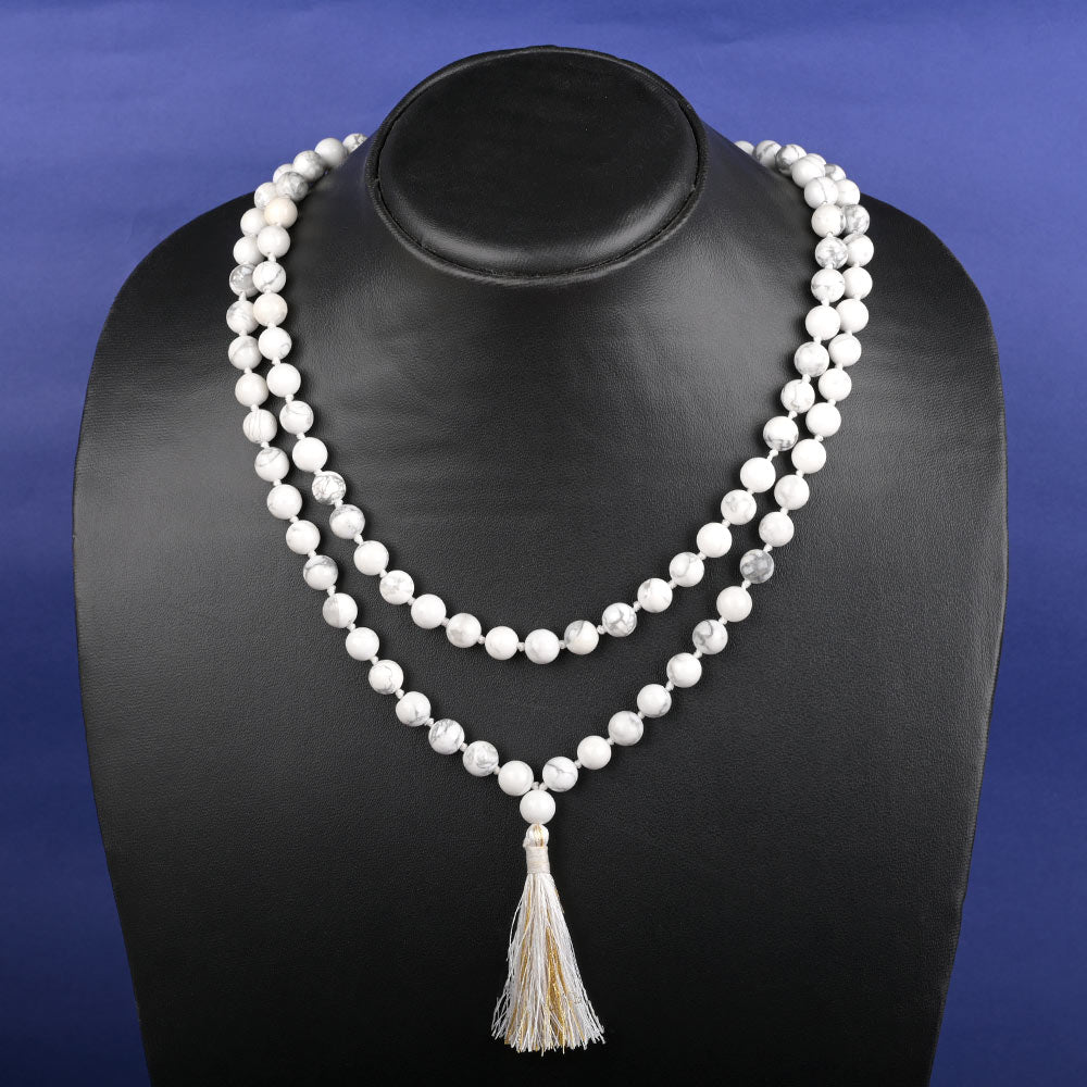 Natural Howlite Mala