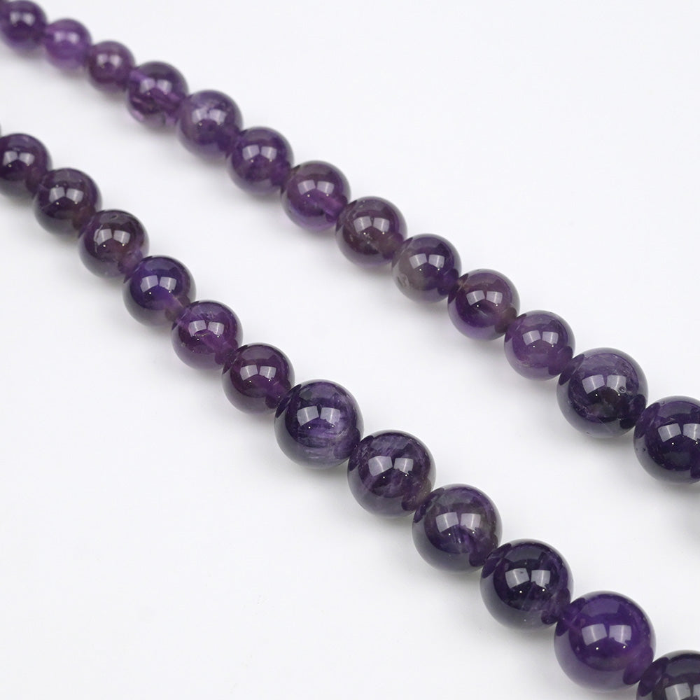 Amethyst Round Beads Necklace