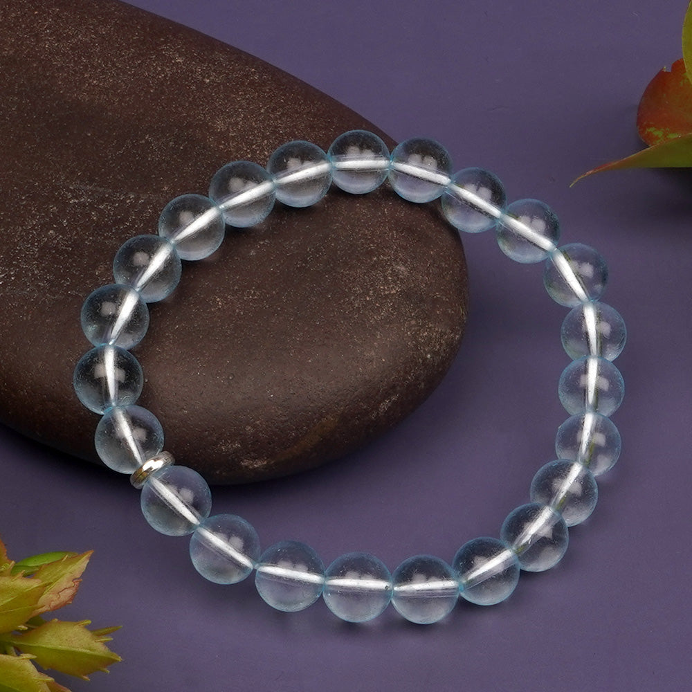 Natural Blue Topaz Bracelet-8 mm