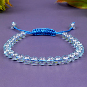 Blue Topaz Adjustable Thread Bracelet-8 mm