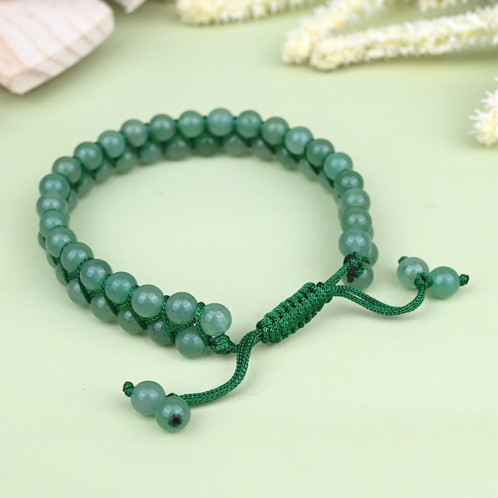 Green Aventurine Double Layer Adjustable Bracelet