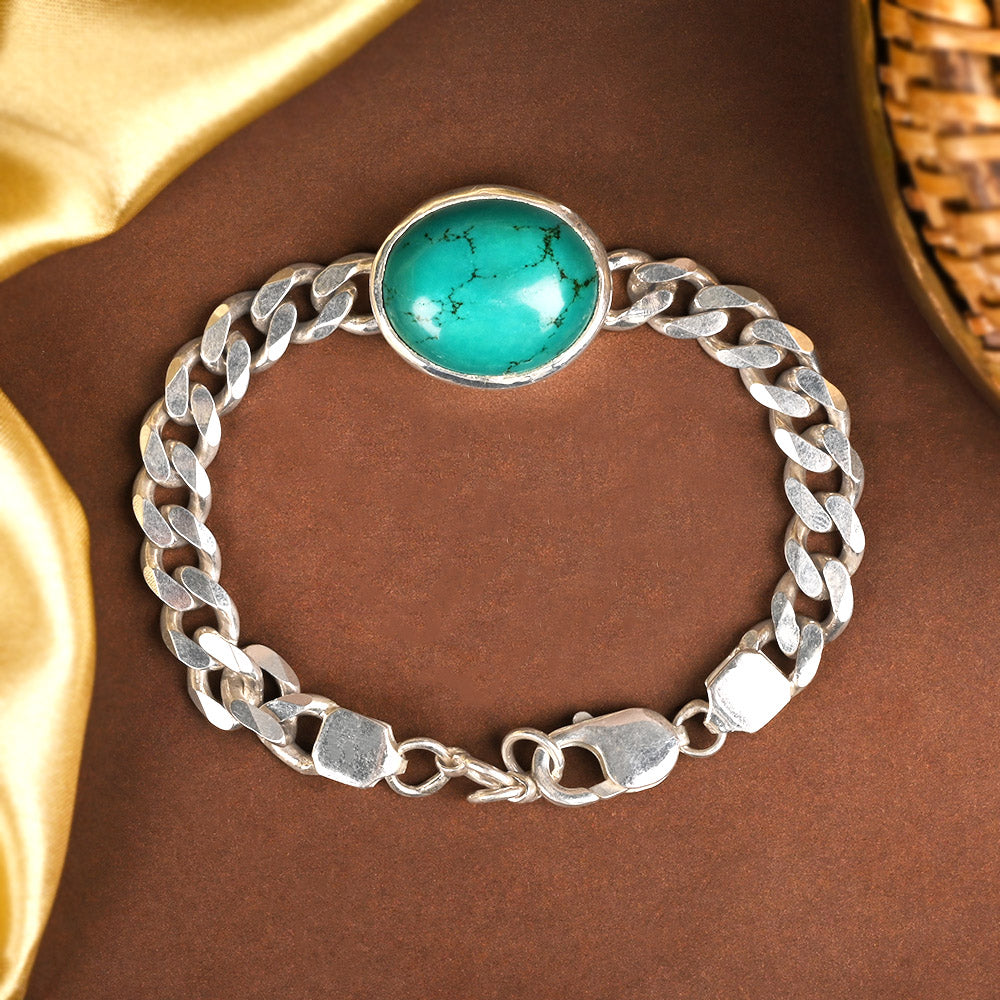 Salman Khan Turquoise Firoza Cuban Chain Bracelet