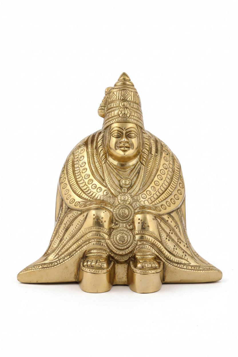 Tulja Bhavani Brass Murti 7 Inch Handcrafted Idol for Home Temple