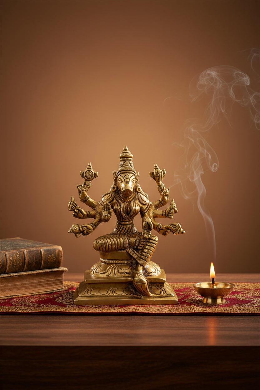 Varahi Brass Idol 4.5 Inch Handcrafted Premium Deity Statue