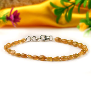 Yellow sapphire Oval Bracelet-30 carats