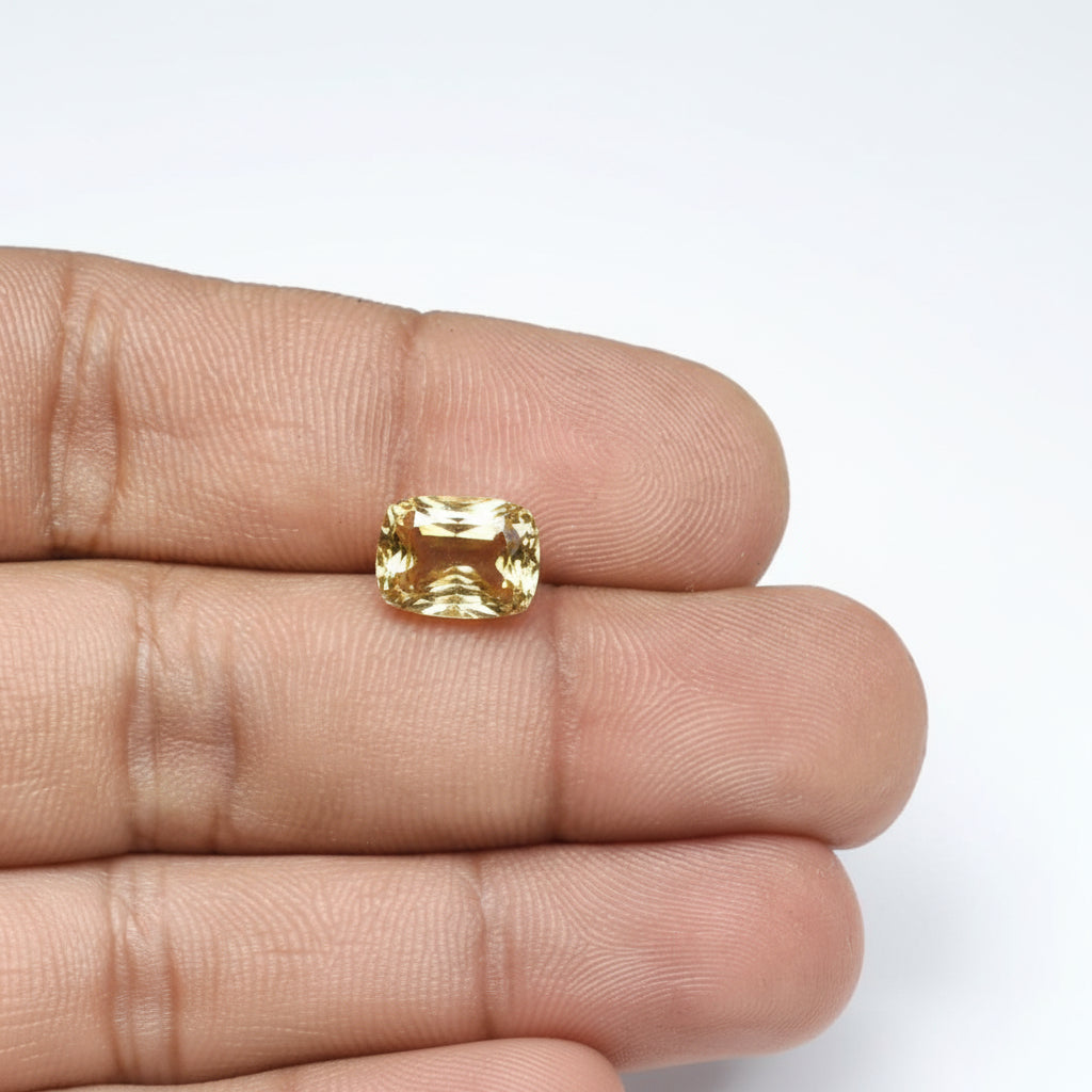 Heliodor Stone 3 Carat Approx Natural Golden Beryl for Sun Planet