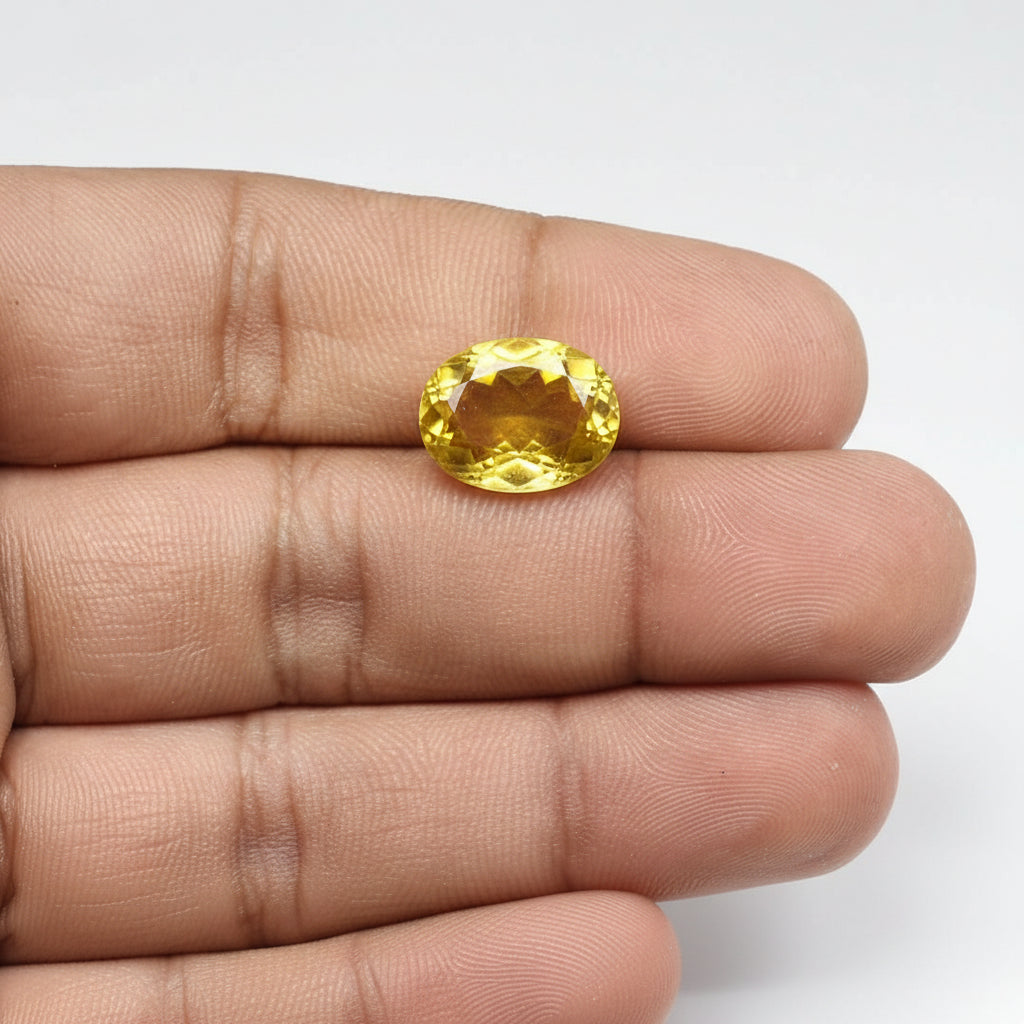Heliodor Stone 5 Carat Approx Natural Golden Beryl for Sun Planet
