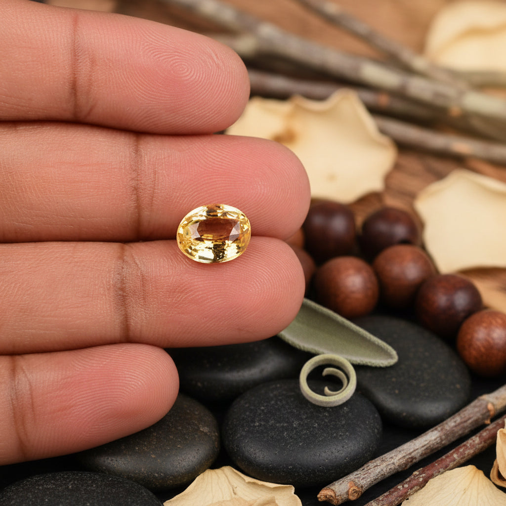 Yellow Sapphire Stone 3 Carat | Natural Pukhraj for Jupiter