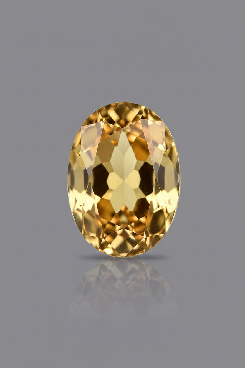 Yellow Citrine Gemstone | 4 Carats | Natural & Certified