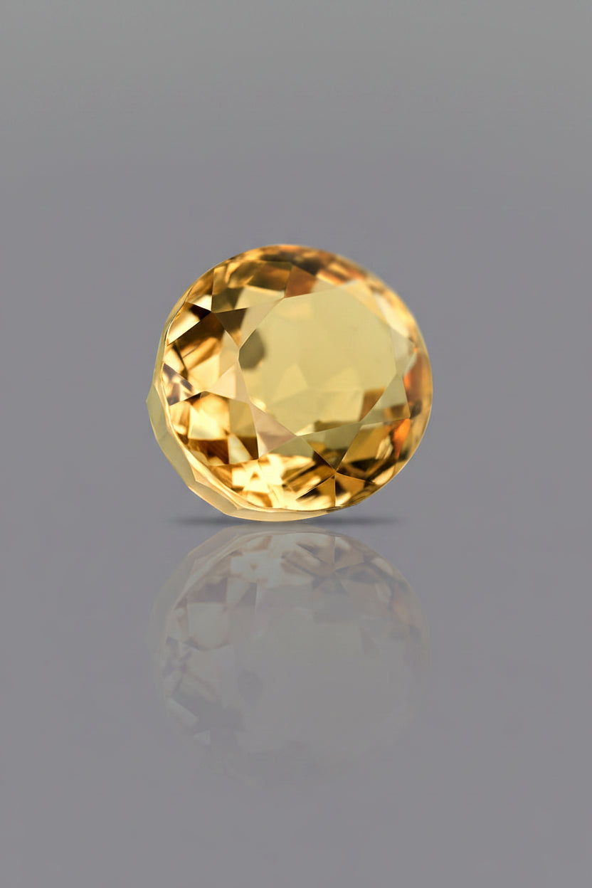 Yellow Citrine Gemstone | 4 Carats | Natural & Certified
