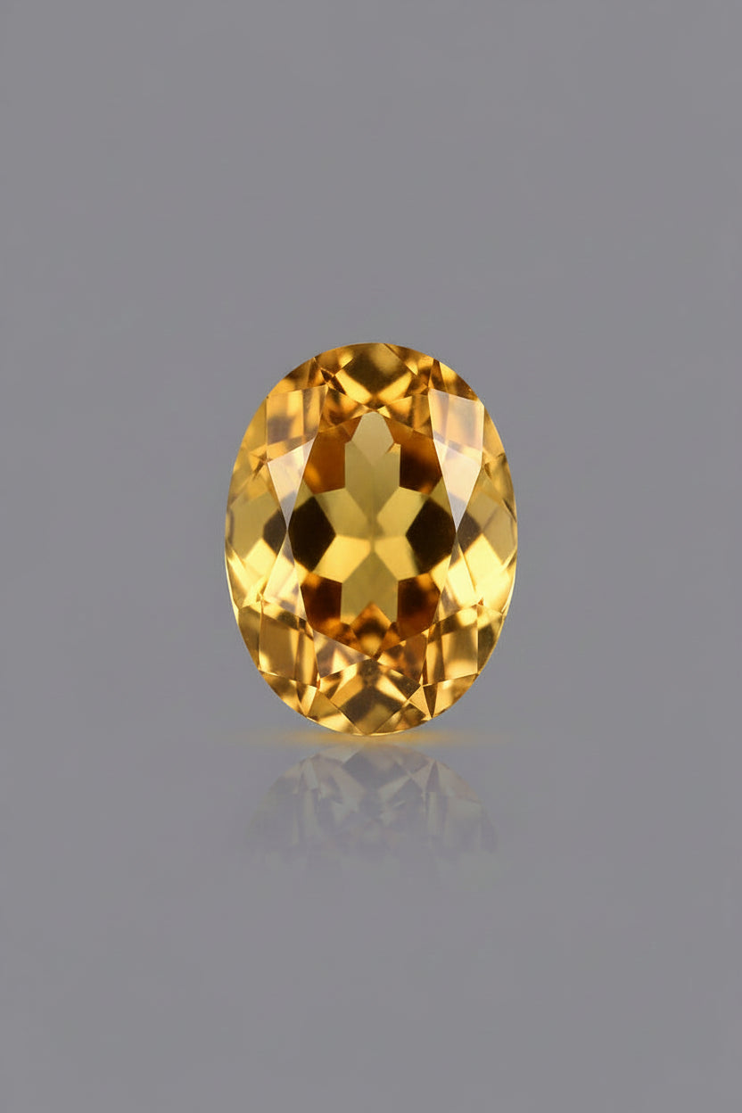 Yellow Citrine Gemstone | 6 Carats | Natural & Certified