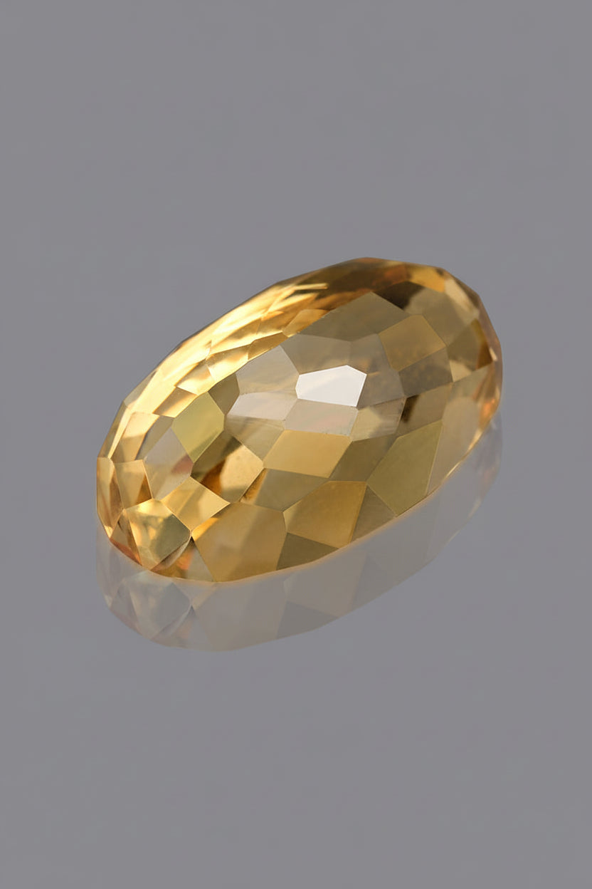 Yellow Citrine Gemstone | 7–8 Carats | Natural & Certified