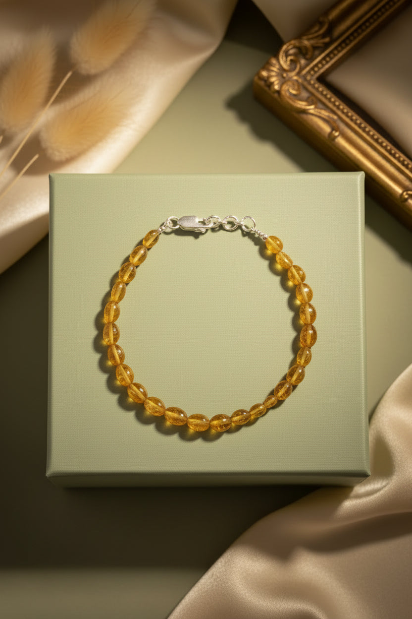 Yellow Sapphire Oval Bracelet