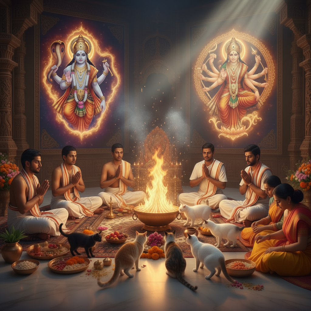 Feed Cats for blessings Planet Rahu and Navdurga-1 Month