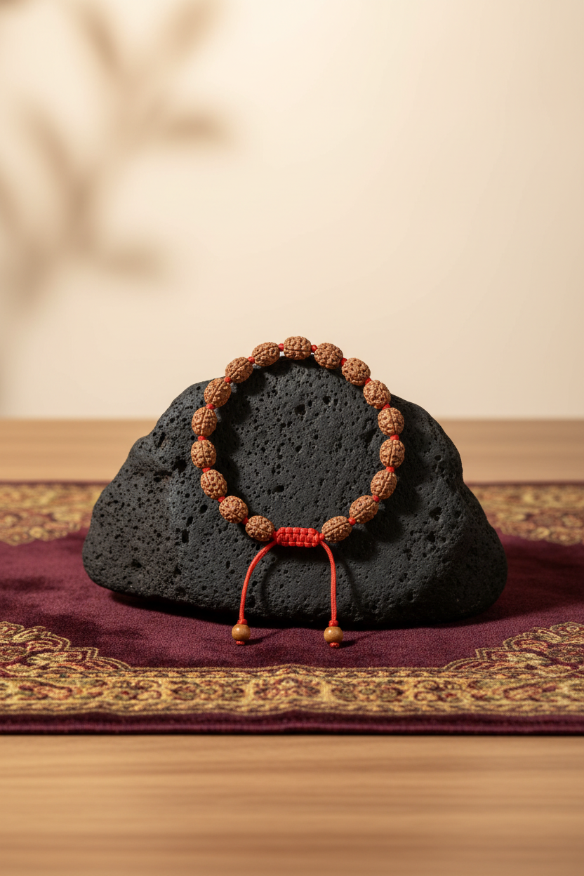 Mani Monk Adjustable Original 2 Mukhi Rudraksha Bracelet