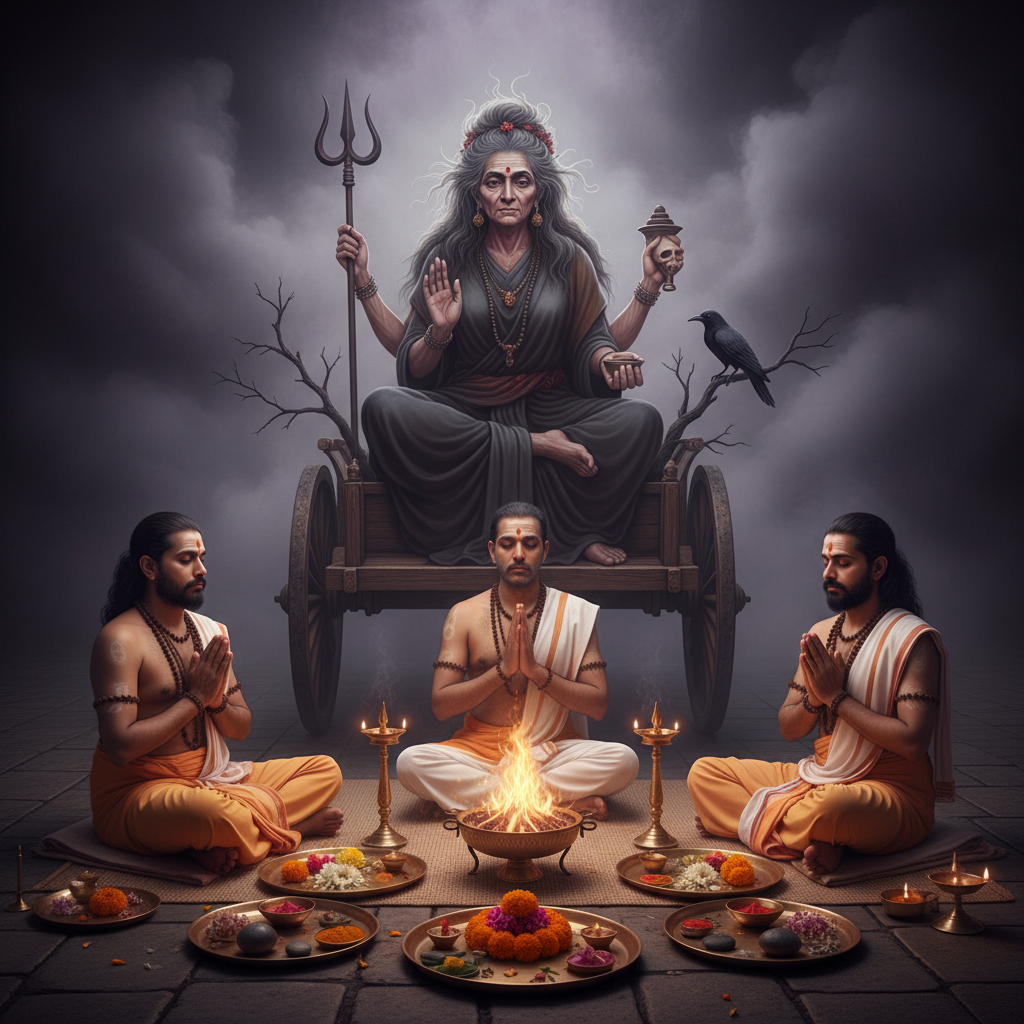 also add 3 pandits doing pooja 