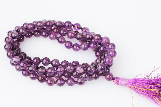 Amethyst Beads Mala (6 mm)-108 Beads
