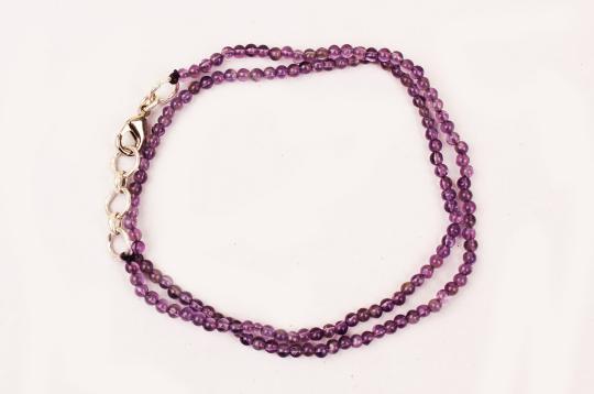 Amethyst Round Mala (2 mm)