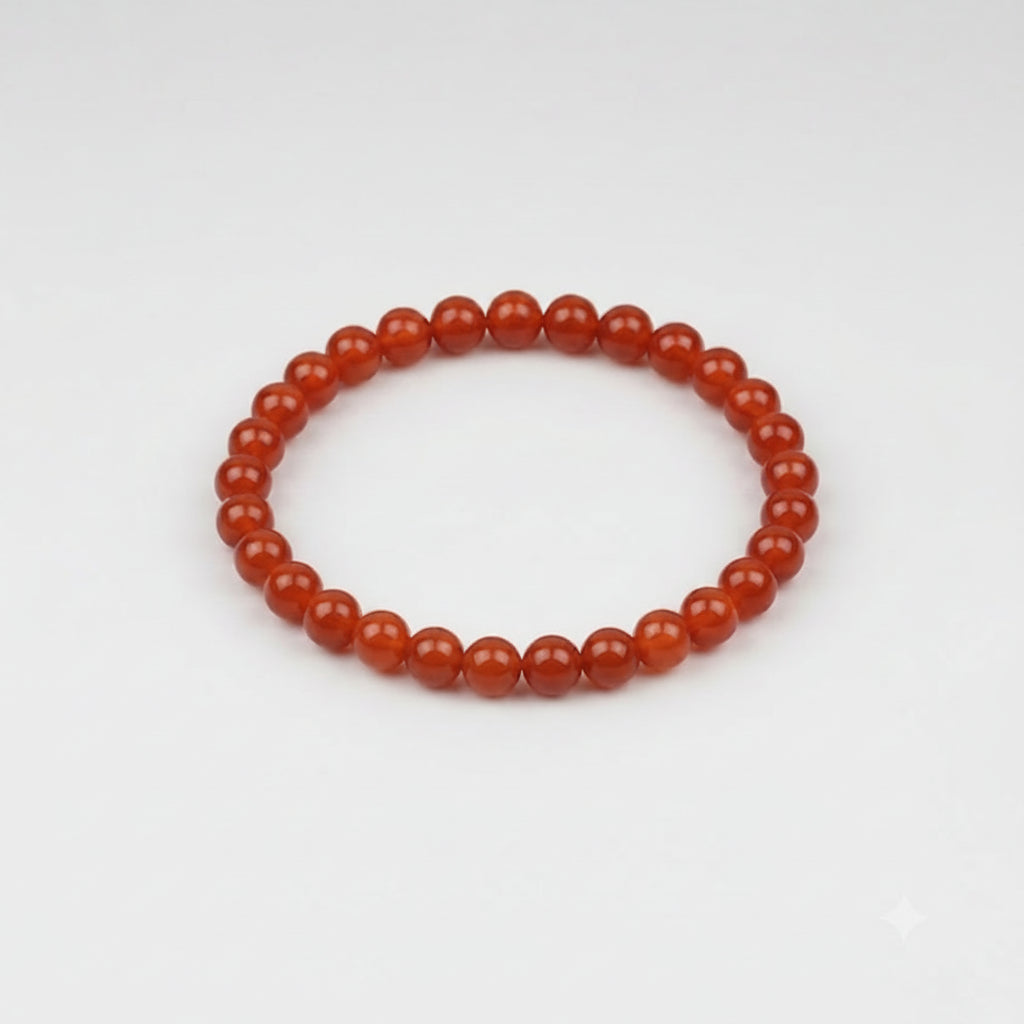 Natural Red Carnelian Spiral Stack Bracelet 8mm Gemstone Bracelet
