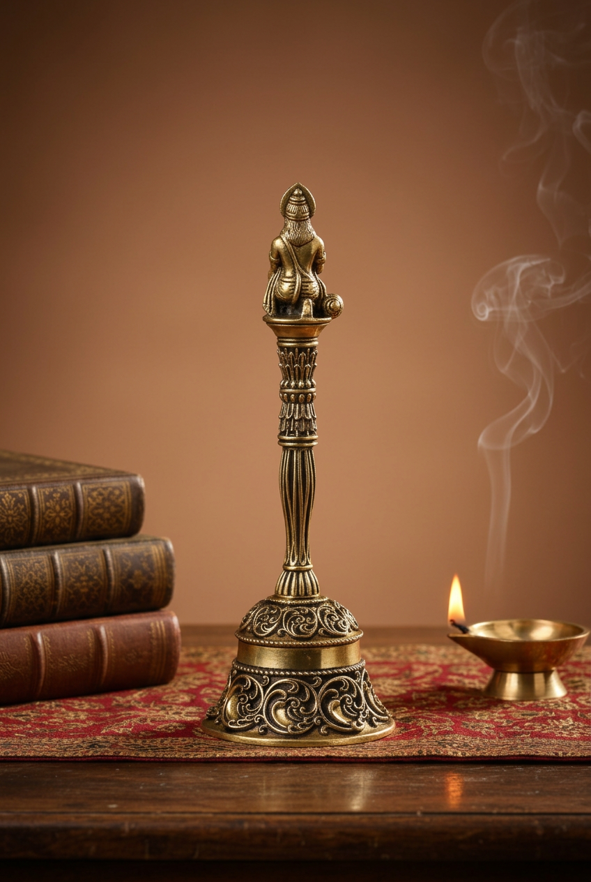 Ashtadhatu Hanuman Puja Ghanti Sacred Bell for Pooja and Home Mandir