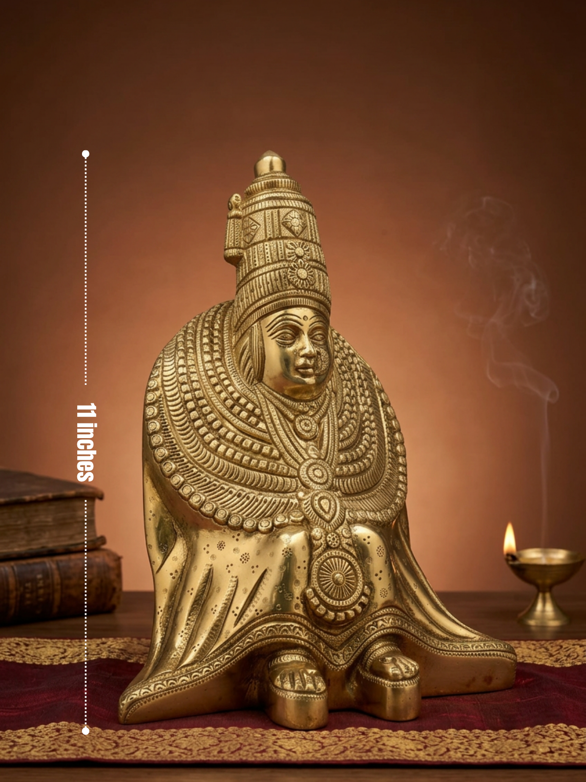 Tulja Bhavani Brass Idol 11 Inch Premium Handcrafted Deity Statue