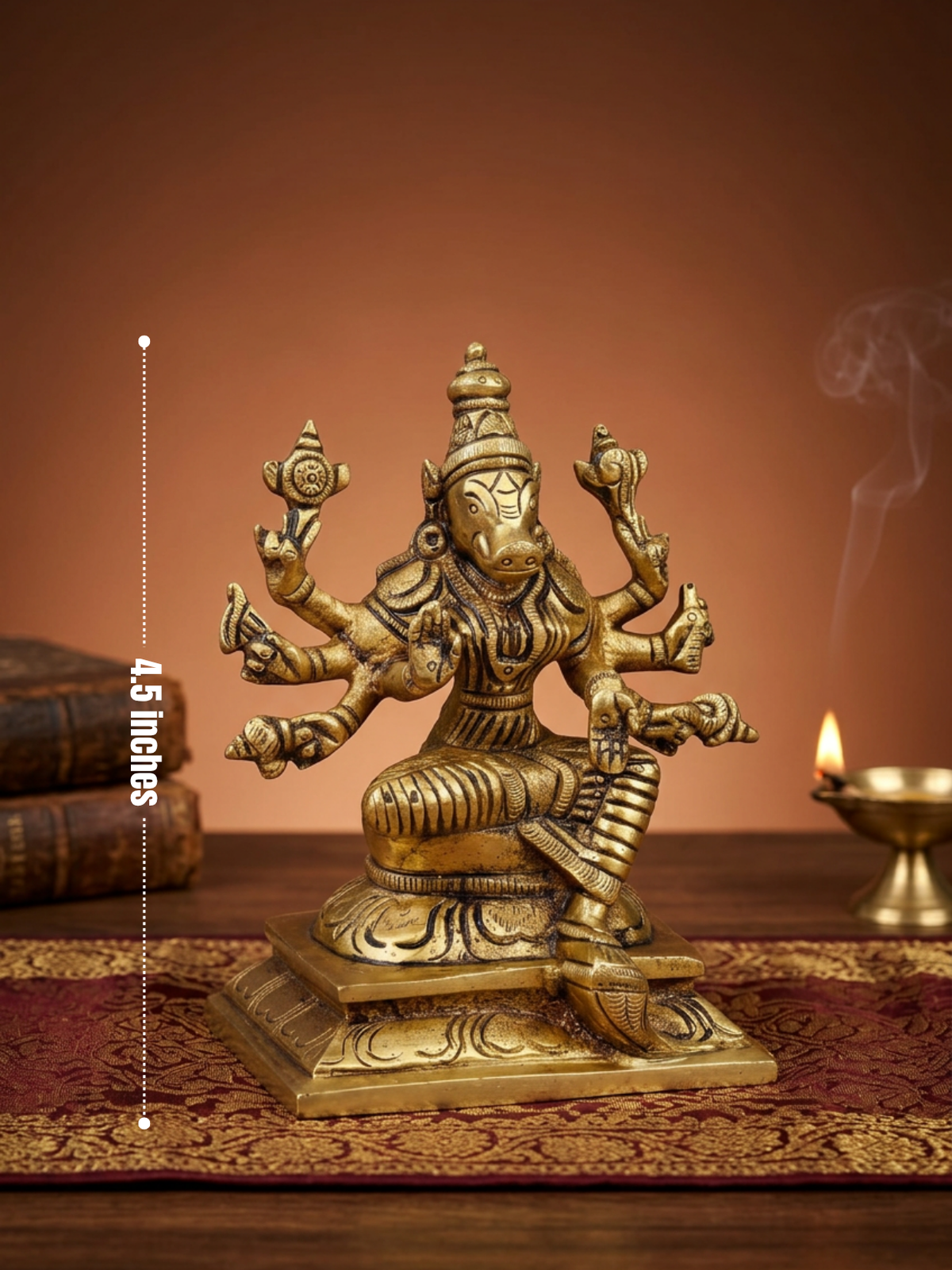 Varahi Brass Idol 4.5 Inch Handcrafted Premium Deity Statue