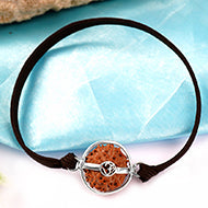 Durga Power (9 Mukhi) (Java)-Regular-Silver Basket With Metallic Stretchable Band