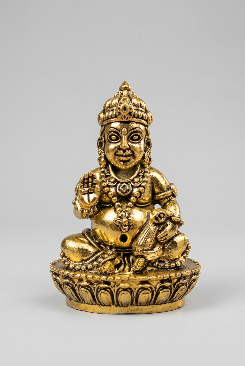 Lord Kuber Dhanpati Ashtadhatu Idol | Energised God of Wealth Murti