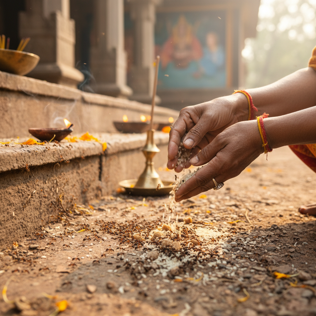 Feed Ants for blessings of Planet Rahu-1 Month