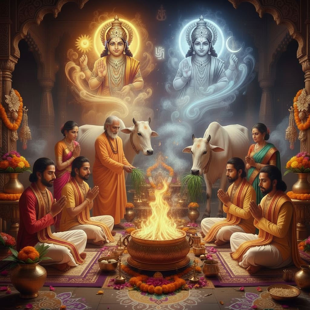 Feed Cows for blessings of Surya Dev and Chandra Dev-365 Days