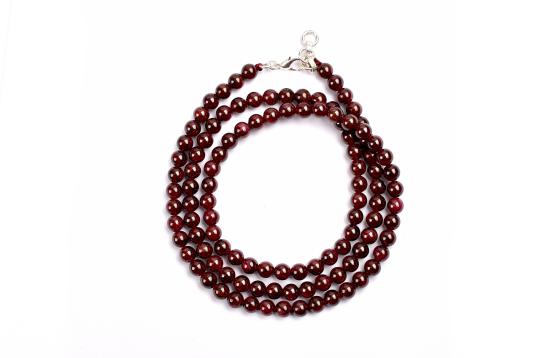 Garnet Round Mala (6 mm)-108 Beads