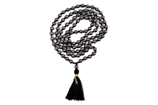 Hematite Mala-108+1 Beads (Size: 5 mm)