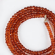 Hessonite Gomed Mala (Faceted)