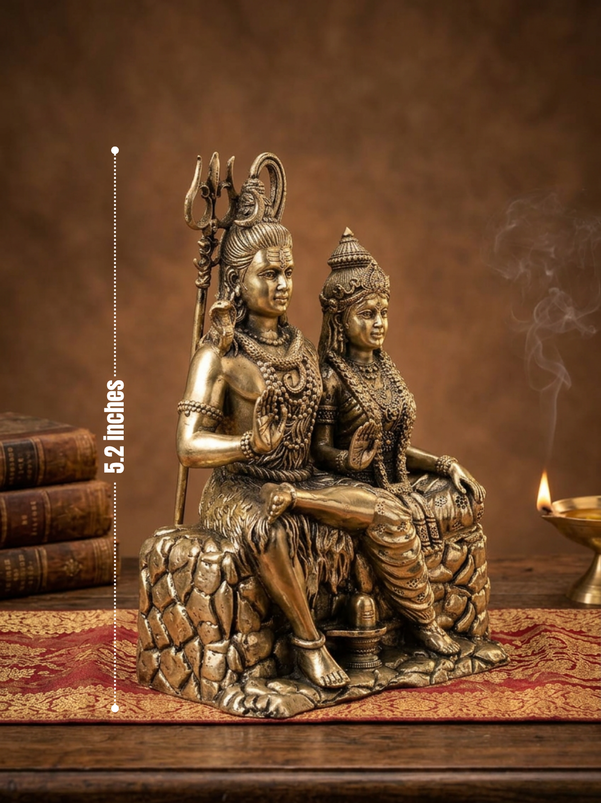 Shiva Parvati Ashtadhatu Idol Energised Divine Couple Shiv Shakti Murti