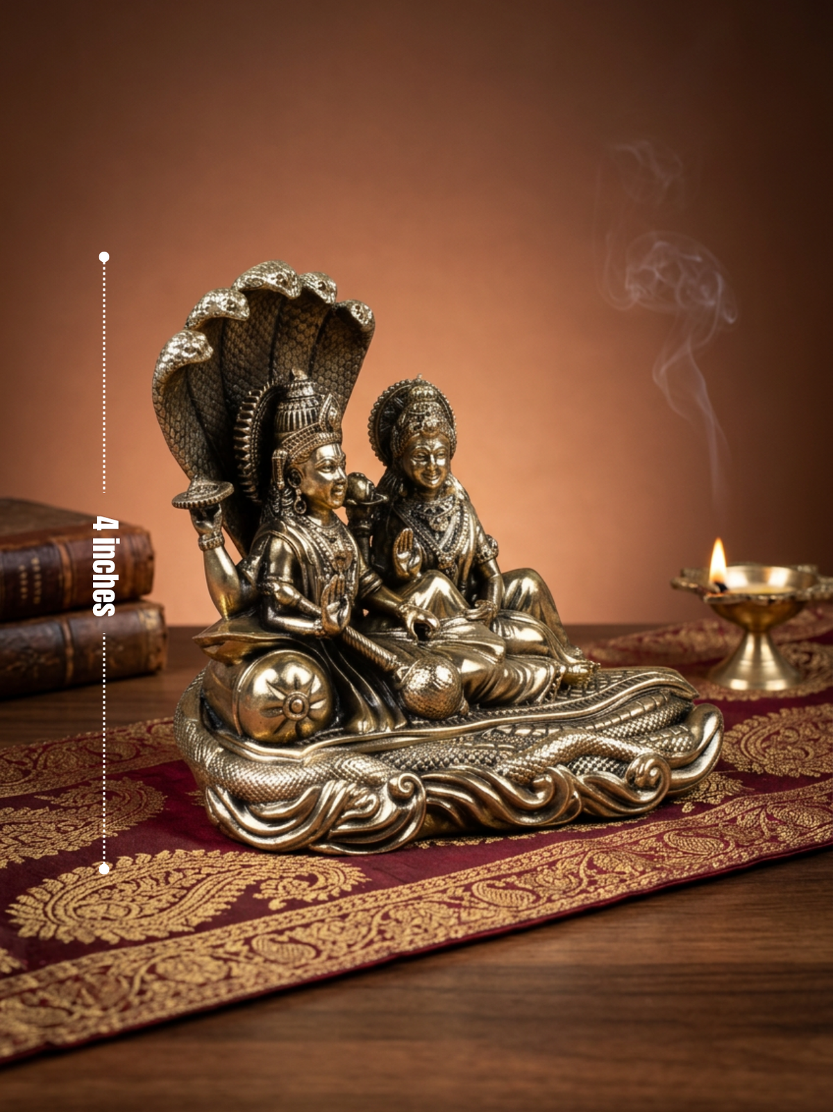 Anant Vishnu Lakshmi Sheshnaag Ashtadhatu Idol Energised Ananta Shesha Murti