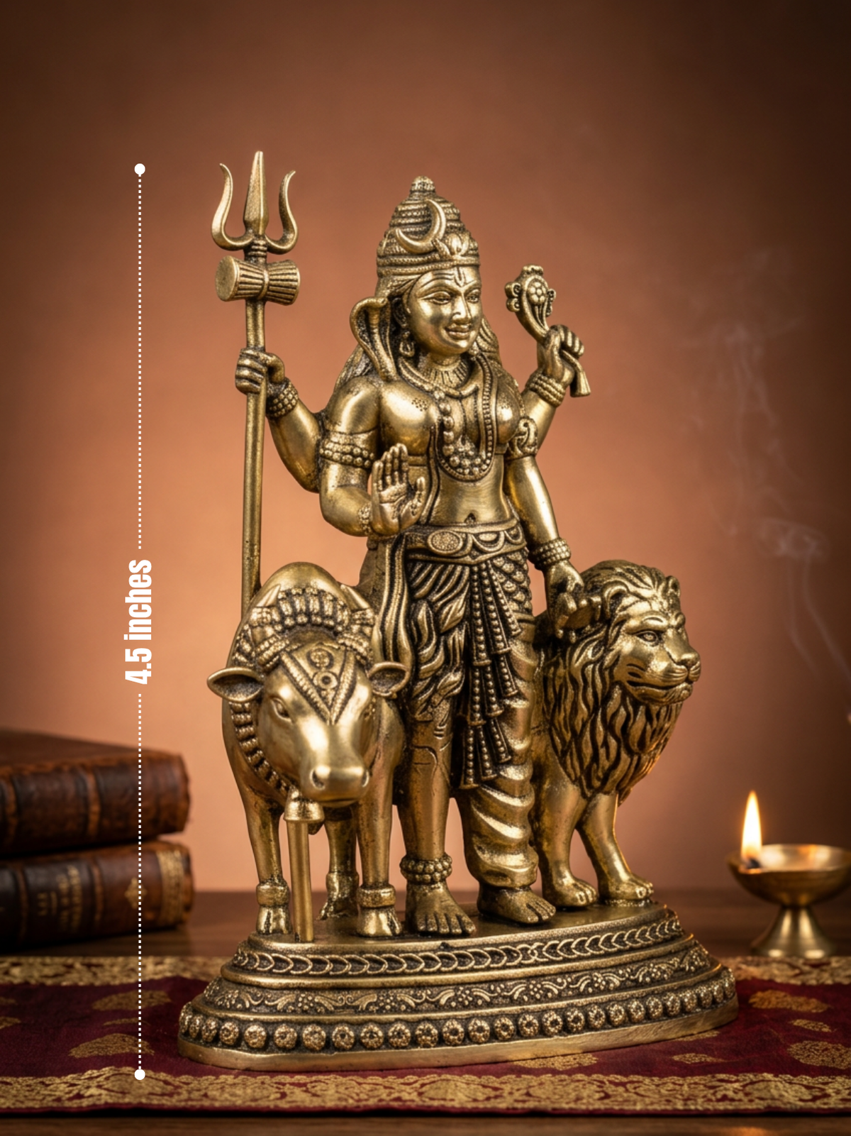 Ardhanareshwar Ashtadhatu Idol | Energised Shiva Parvati Half Form Murti