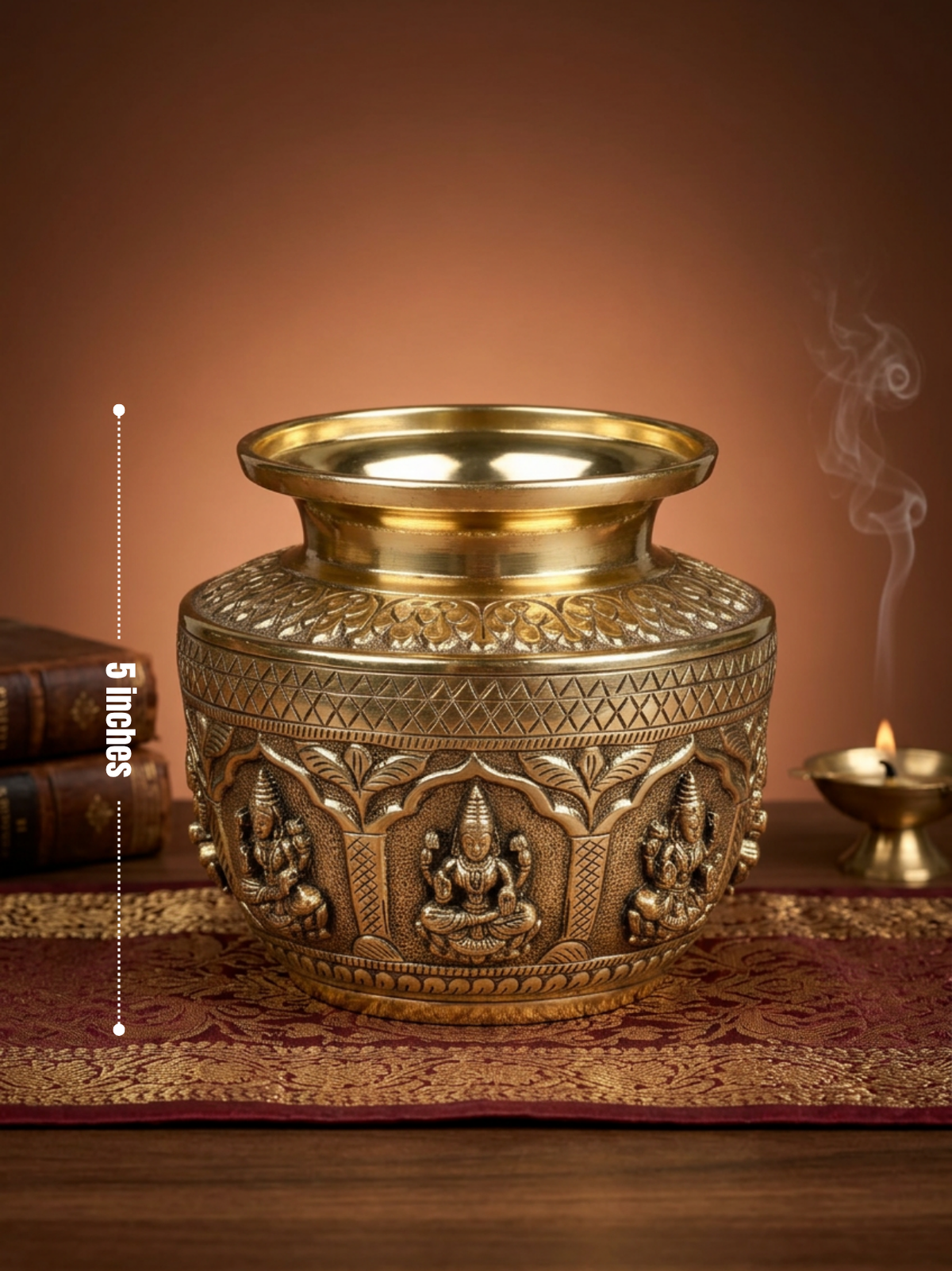 Ashtadhatu Ashta Laxmi Kalash Energised Eight-Form Lakshmi Puja Vessel