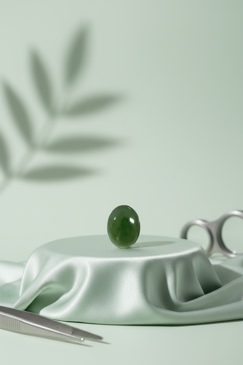 Natural Green Jade Stone – 7 Carat | Certified Loose Gemstone - ManiMonk