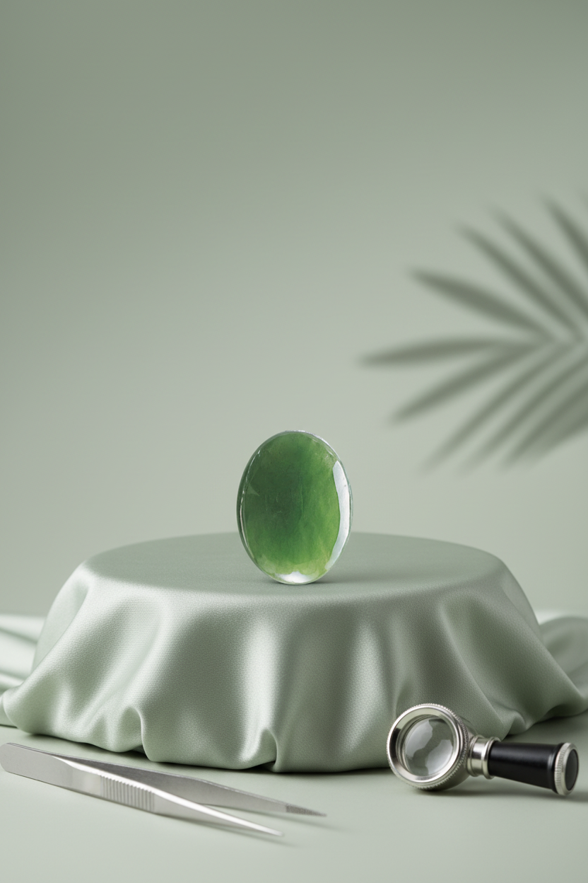 Natural Green Jade Stone – 5 Carat | Certified Loose Gemstone - ManiMonk