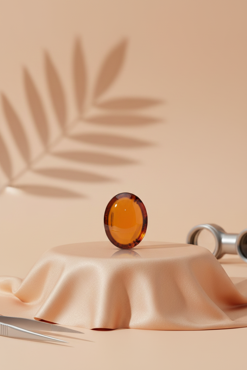 Amber Stone 7 Carat | Natural Baltic Amber Gemstone - ManiMonk