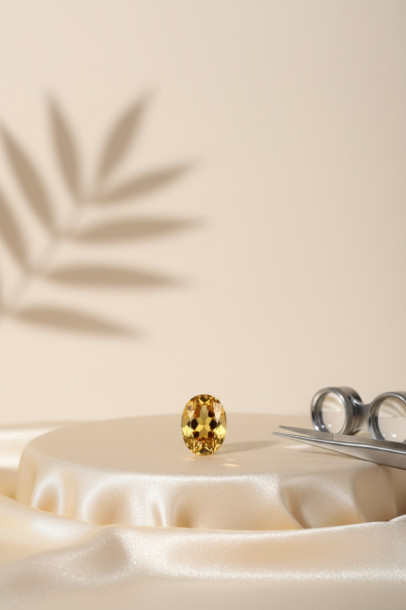 Yellow Citrine Gemstone | 6 Carats | Natural & Certified - ManiMonk