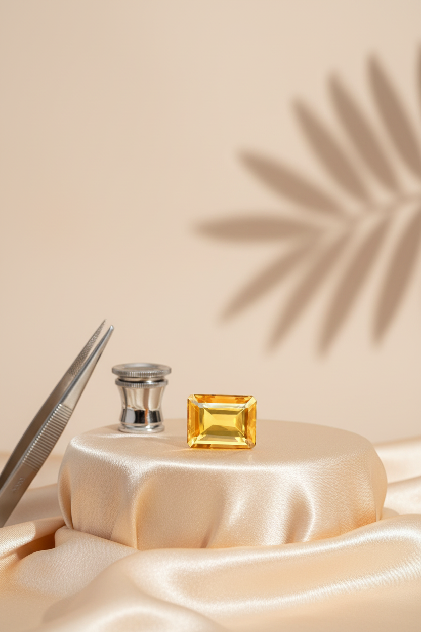 Yellow Citrine Gemstone | 5 Carats | Natural & Certified - ManiMonk