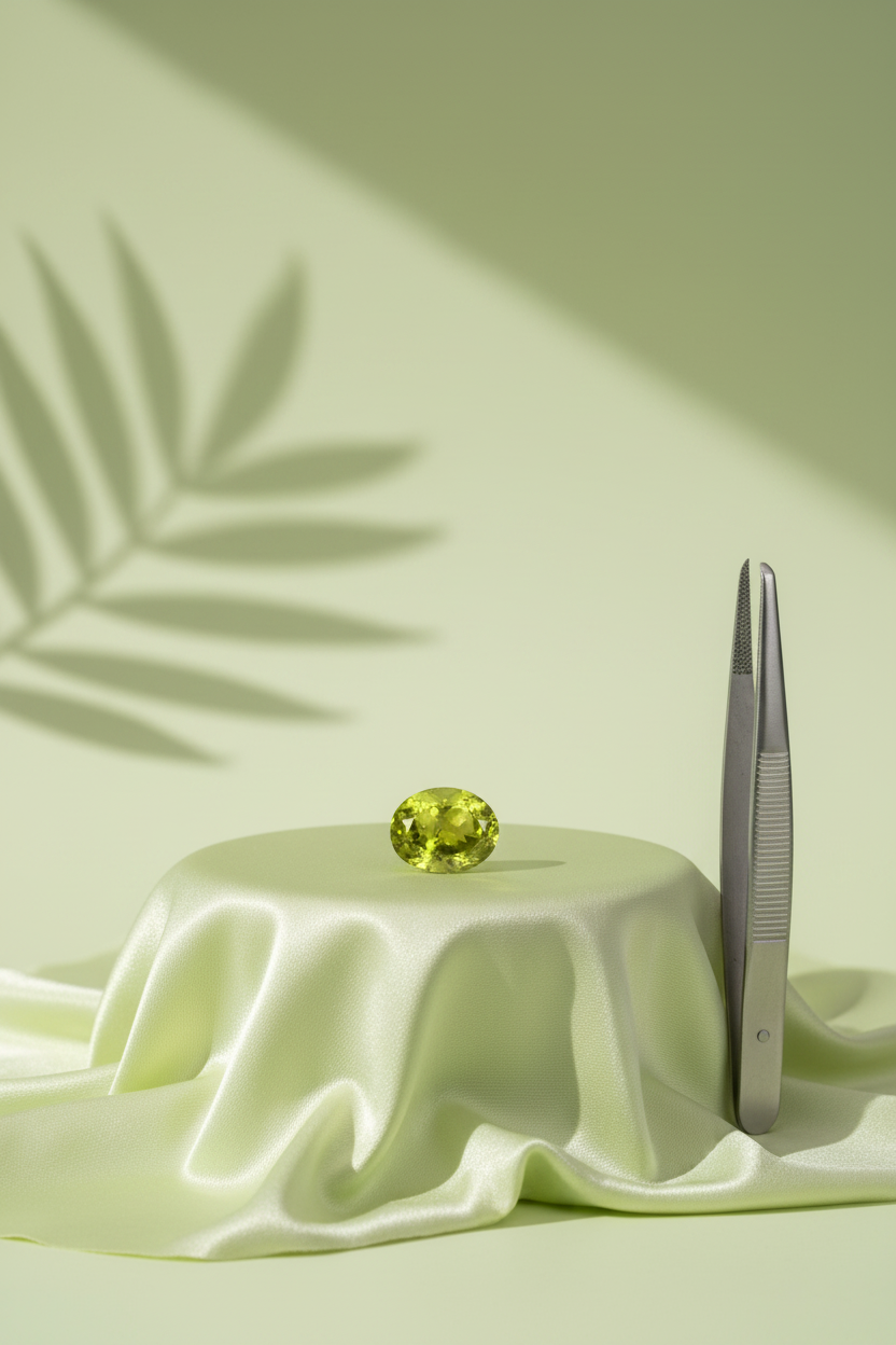 Peridot Stone 5 Carat | Natural Peridot Crystal for Mercury and Healing