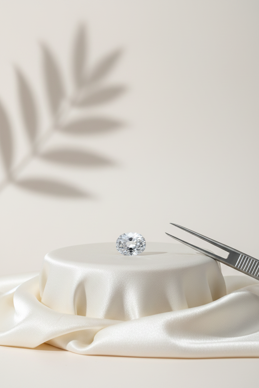 White Zircon Stone - 3 Carat Approx